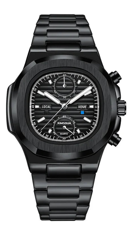 ZH21 Popular Sports Men'S Watch, Fashionable Waterproof Quartz Watch, Night Light Business Calendar Clock, Birthday Gift